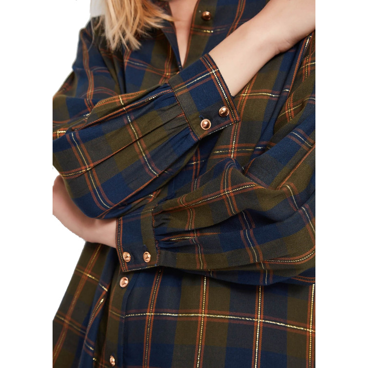 CAMISA ESTAMPADA A CUADROS MUJER GAUDI