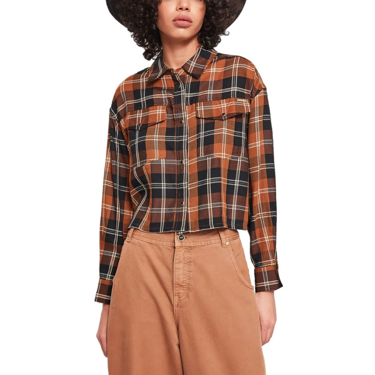CAMISA ESTAMPADA A CUADROS MUJER GAUDI