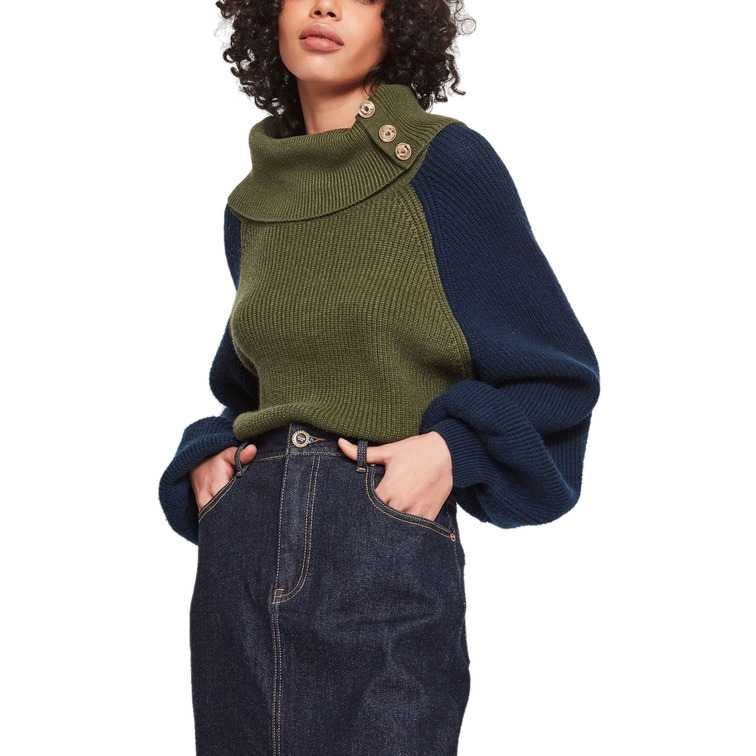 JERSEY ASIMÉTRICO CON BOTONES MUJER GAUDI