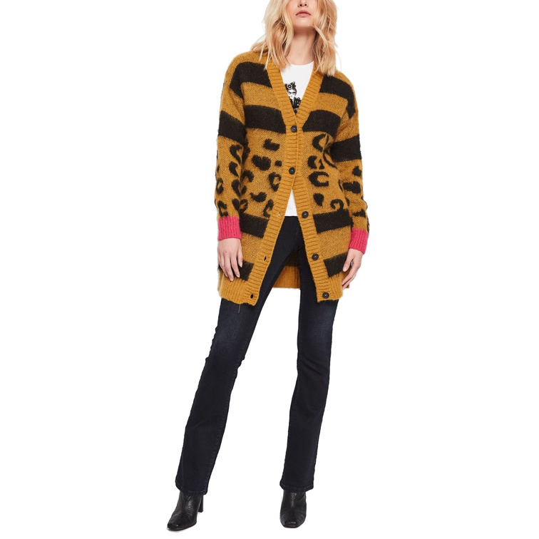 CARDIGAN ESTAMPADO EN MEZCLA DE LANA Y MOHAIR MUJER GAUDI