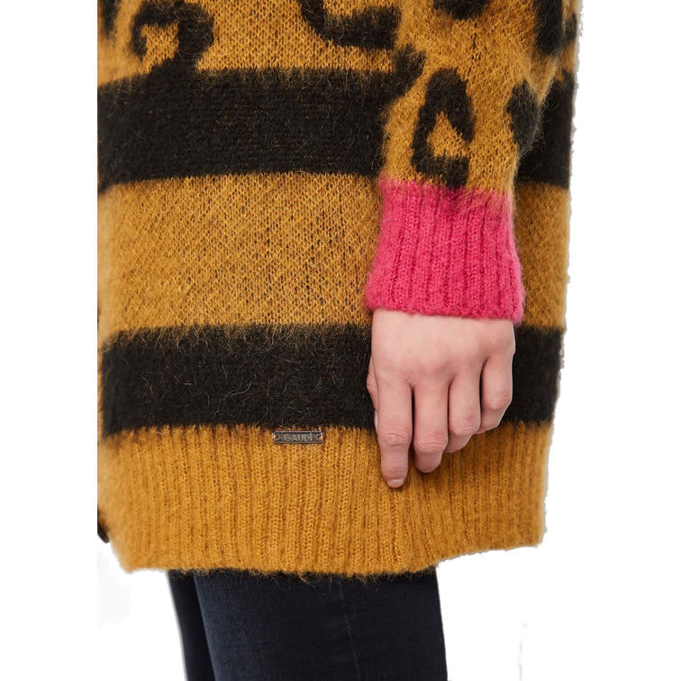 CARDIGAN ESTAMPADO EN MEZCLA DE LANA Y MOHAIR MUJER GAUDI