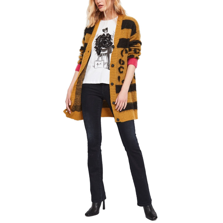 CARDIGAN ESTAMPADO EN MEZCLA DE LANA Y MOHAIR MUJER GAUDI
