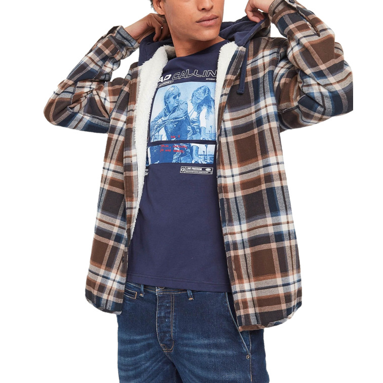 SOBRECAMISA CON CAPUCHA Y FORRO INTERIOR HOMBRE GAUDI