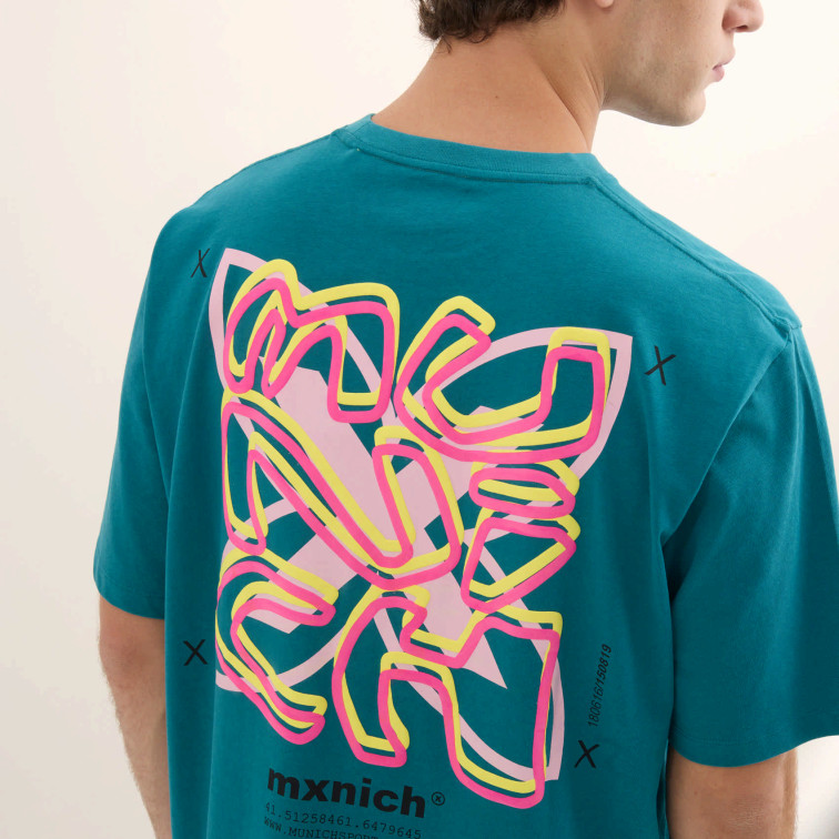 CAMISETA ESPALDA ESTAMPADA HOMBRE MUNICH STREETWEAR FIT OVERSIZE