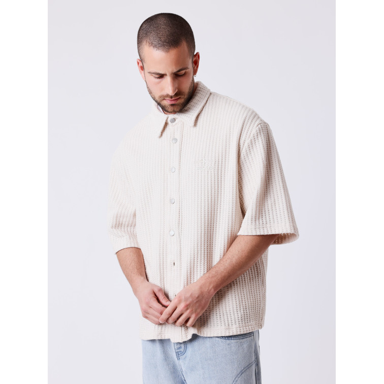 CAMISA MANGA CORTA TEXTURIZADA HOMBRE PROJECT X PARIS FLOWER FIT BOXY