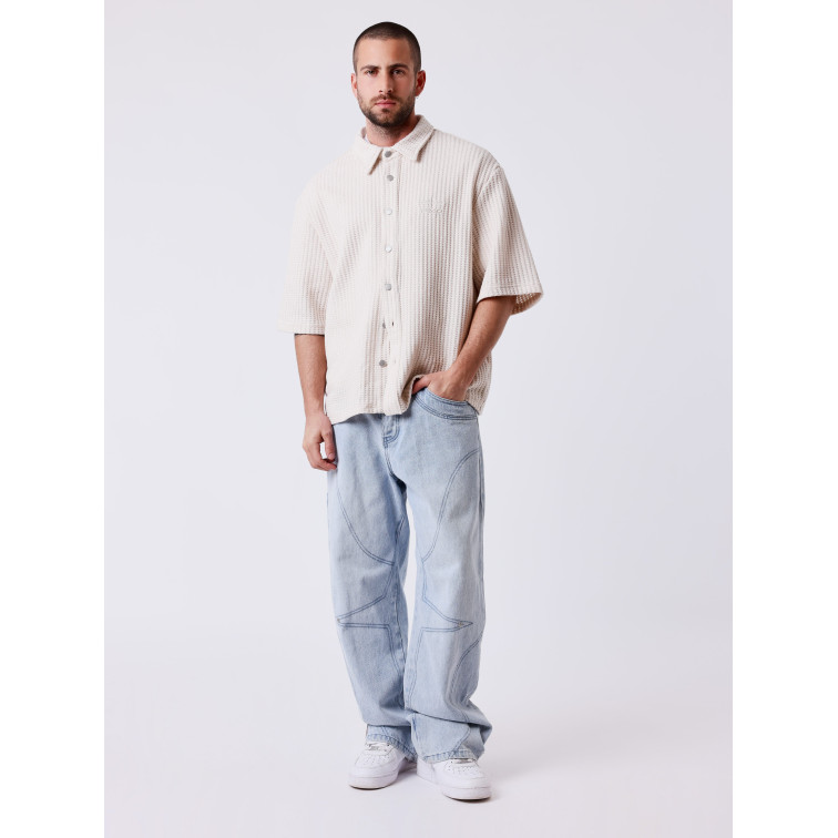 CAMISA MANGA CORTA TEXTURIZADA HOMBRE PROJECT X PARIS FLOWER FIT BOXY