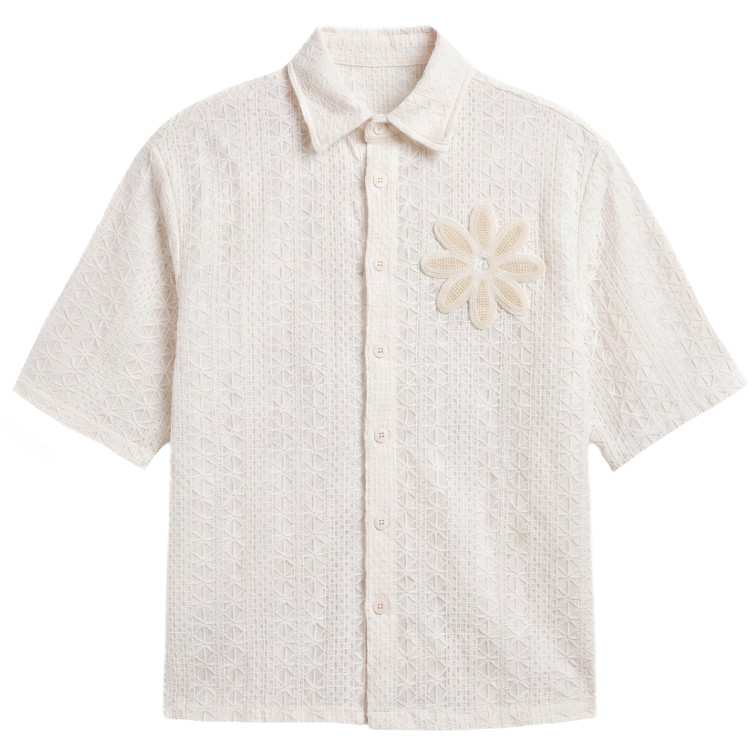 CAMISA BORDADA CALADA HOMBRE PROJECT X PARIS CON FLOR