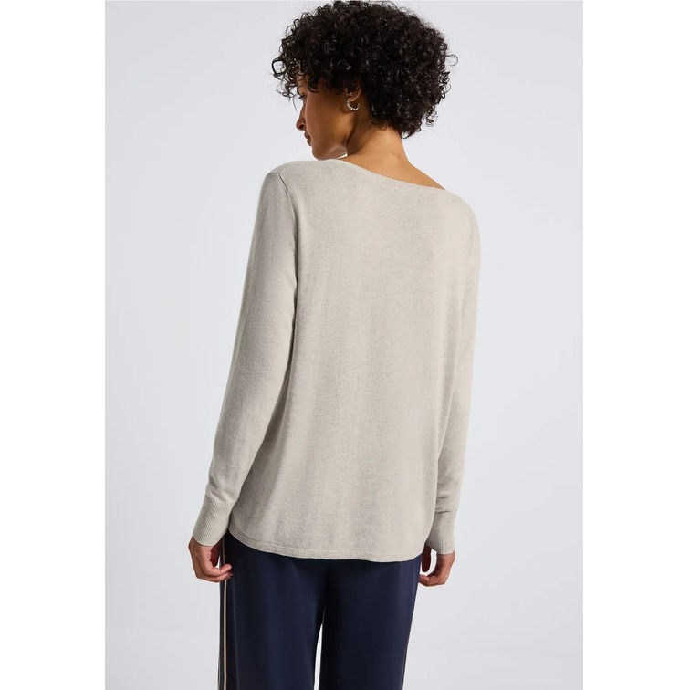 CAMISETA MUJER  STREET QR_BASIC ROUNDED U-BOAT NECK