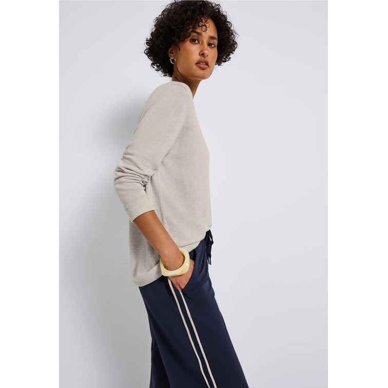 CAMISETA MUJER  STREET QR_BASIC ROUNDED U-BOAT NECK