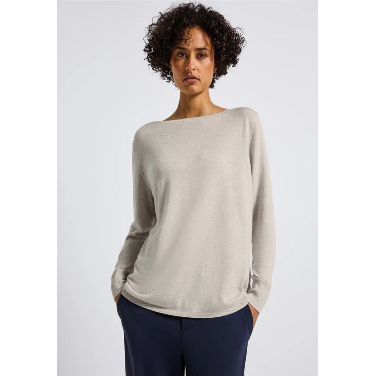 CAMISETA MUJER  STREET QR_BASIC ROUNDED U-BOAT NECK