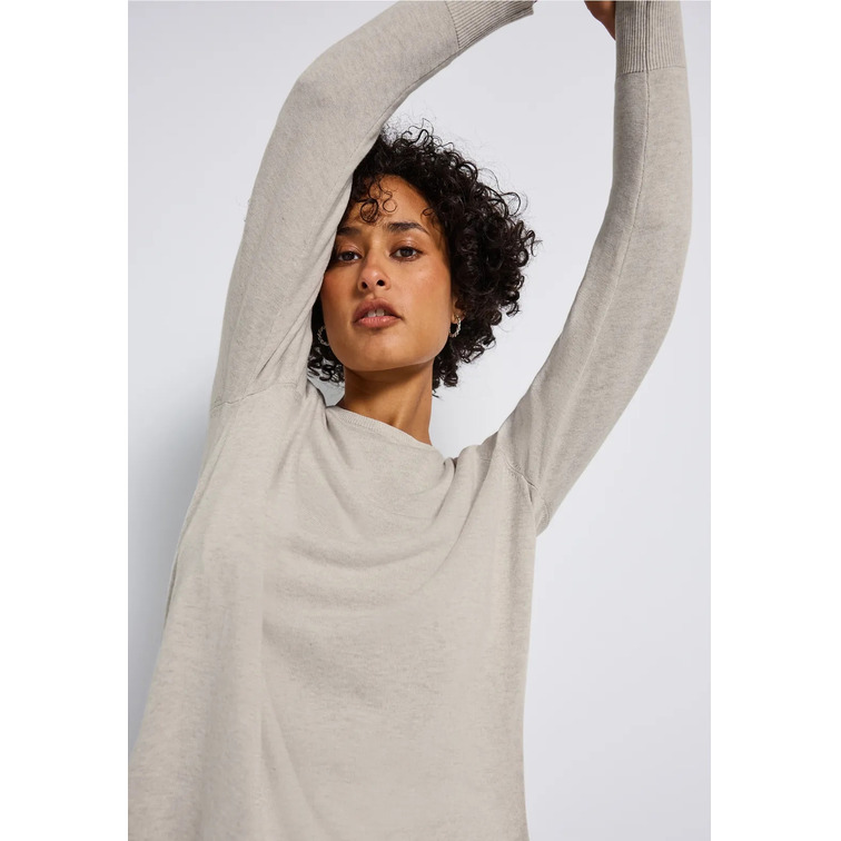 CAMISETA MUJER  STREET QR_BASIC ROUNDED U-BOAT NECK