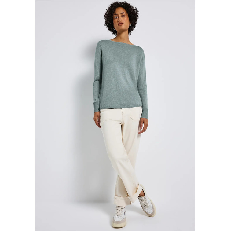 CAMISETA MUJER  STREET QR_BASIC ROUNDED U-BOAT NECK