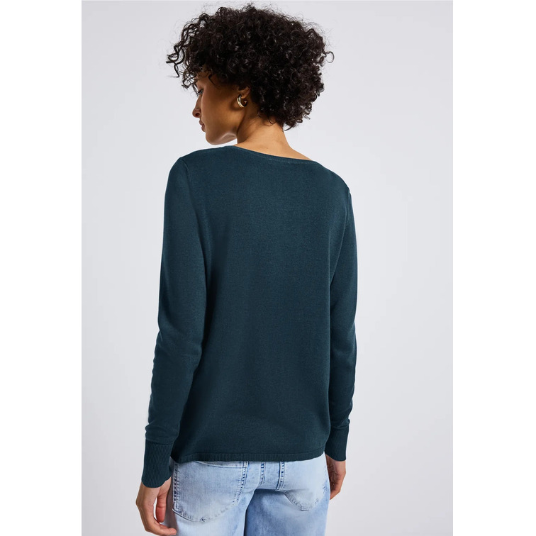CAMISETA MUJER  STREET QR_BASIC ROUNDED U-BOAT NECK