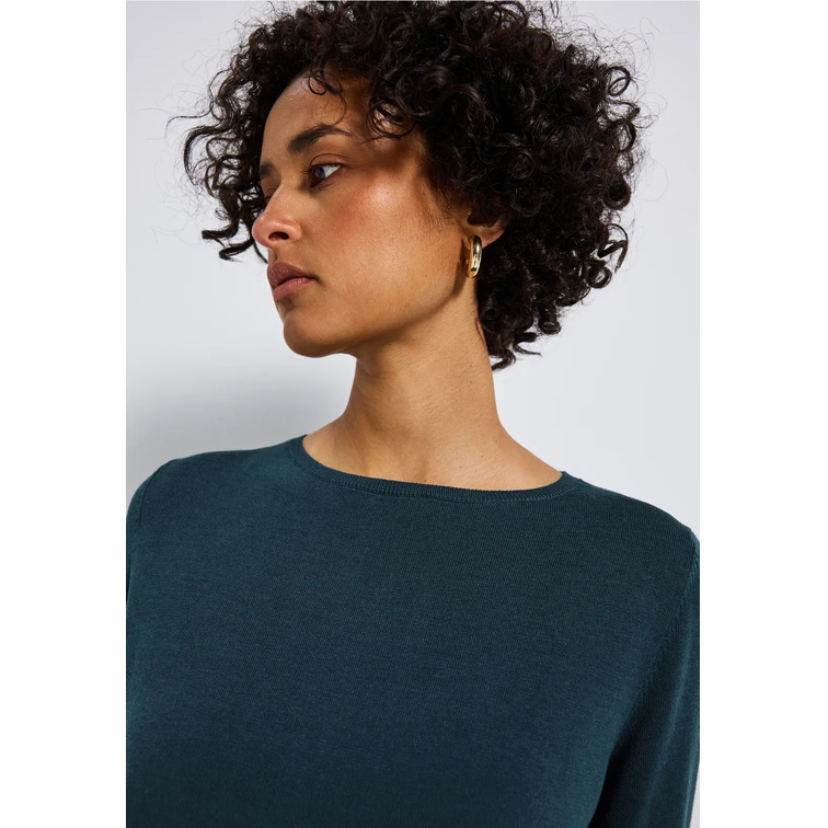 CAMISETA MUJER  STREET QR_BASIC ROUNDED U-BOAT NECK