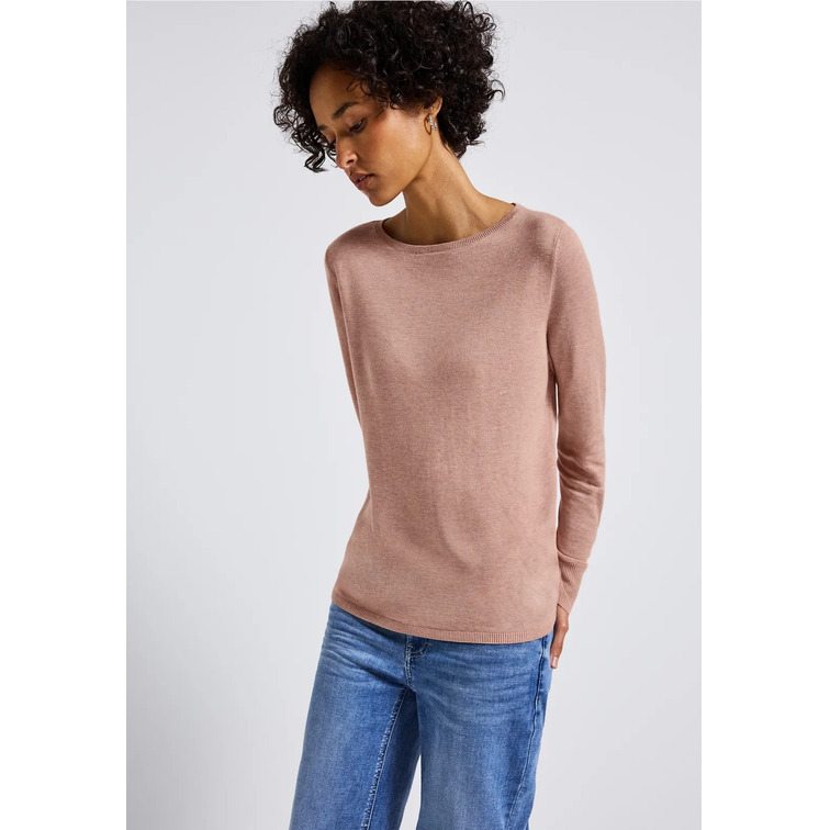 CAMISETA MUJER  STREET QR_BASIC ROUNDED U-BOAT NECK