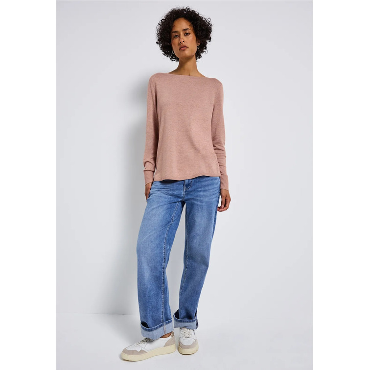 CAMISETA MUJER  STREET QR_BASIC ROUNDED U-BOAT NECK