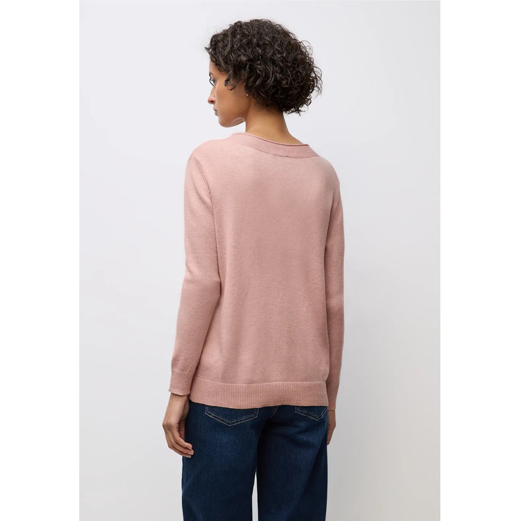 JERSEY MUJER  STREET QR_ROLLED EDGE COLLAR SWEATER