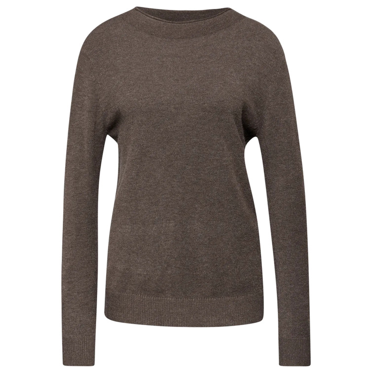 JERSEY MUJER  STREET QR_ROLLED EDGE COLLAR SWEATER