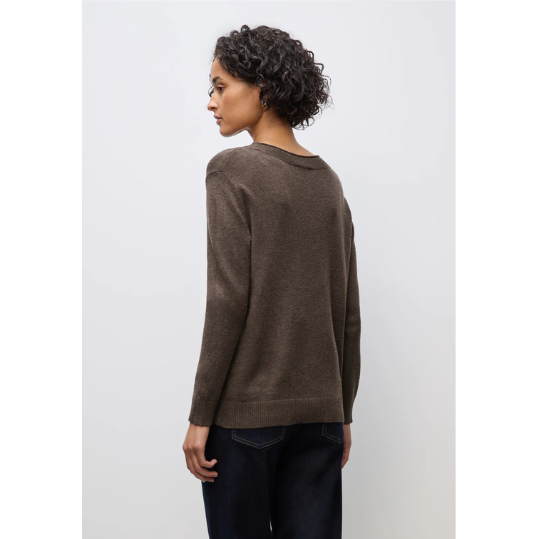 JERSEY MUJER  STREET QR_ROLLED EDGE COLLAR SWEATER