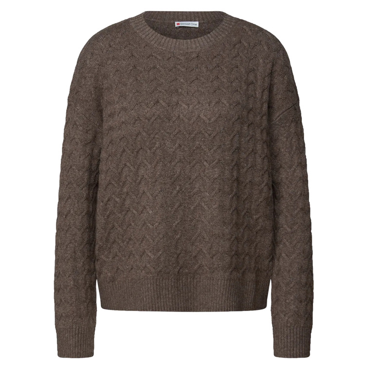 JERSEY MUJER  STREET LTD QR_COSY STRUCTURE SWEATER