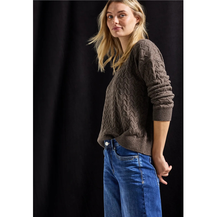 JERSEY MUJER  STREET LTD QR_COSY STRUCTURE SWEATER