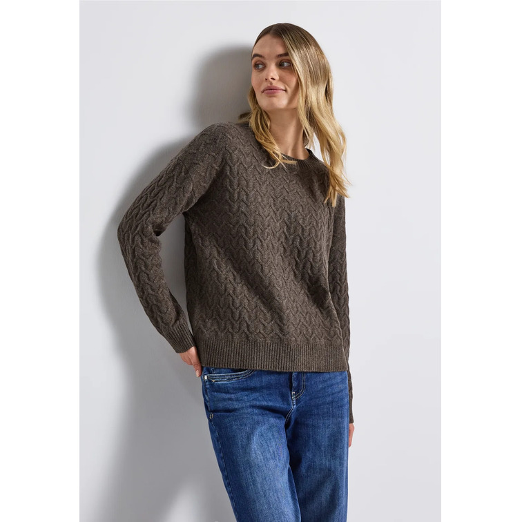 JERSEY MUJER  STREET LTD QR_COSY STRUCTURE SWEATER