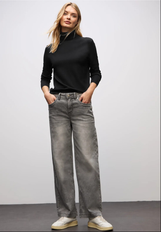 CAMISETA MUJER  STREET LTD QR_BASIC ROLL-NECK