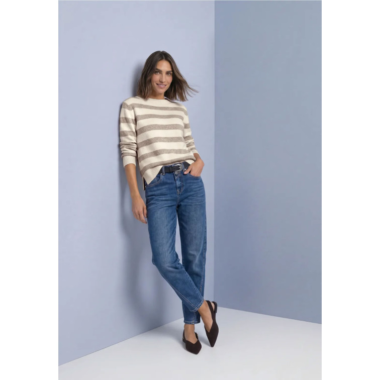MUJER LTD QR_COSY STRIPED SWEATER U- 37931