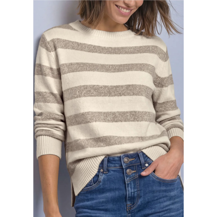 MUJER LTD QR_COSY STRIPED SWEATER U- 37931