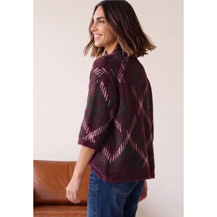 MUJER LTD QR_FLUFFY JACQUARD SWEATER 37820