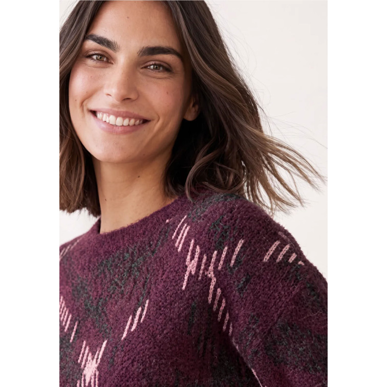 MUJER LTD QR_FLUFFY JACQUARD SWEATER 37820