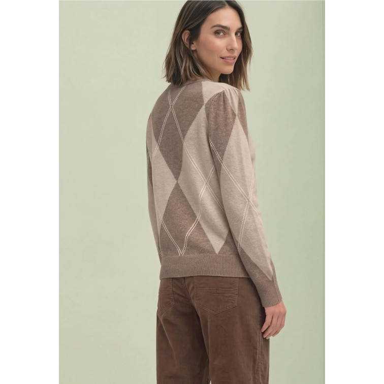 MUJER LTD QR_COSY SWEATER INTARSIA 37871