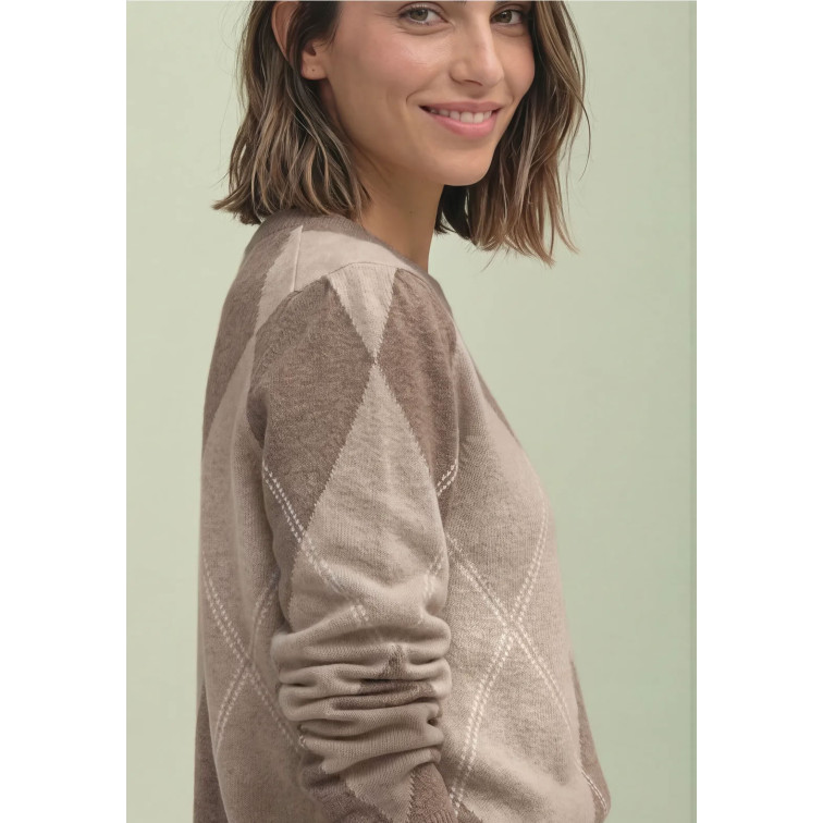 MUJER LTD QR_COSY SWEATER INTARSIA 37871