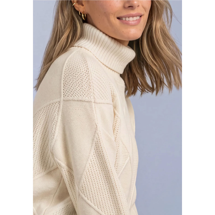 MUJER LTD QR_COSY STRUCTURE SWEATER 17931