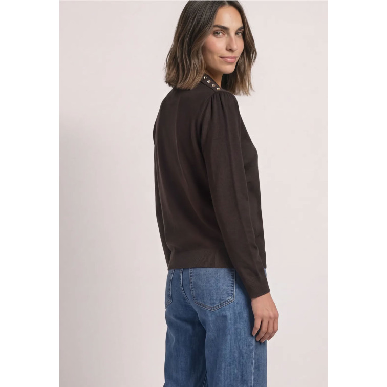 MUJER FEMININE SWEATER_BUTTON DETAIL 17874