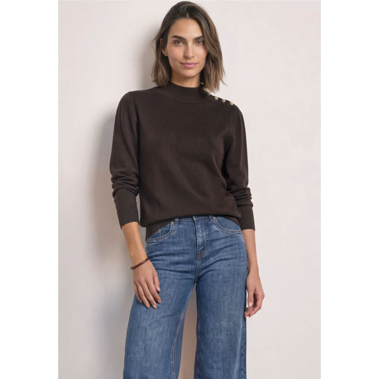 MUJER FEMININE SWEATER_BUTTON DETAIL 17874