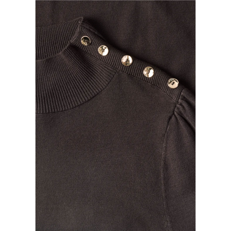MUJER FEMININE SWEATER_BUTTON DETAIL 17874