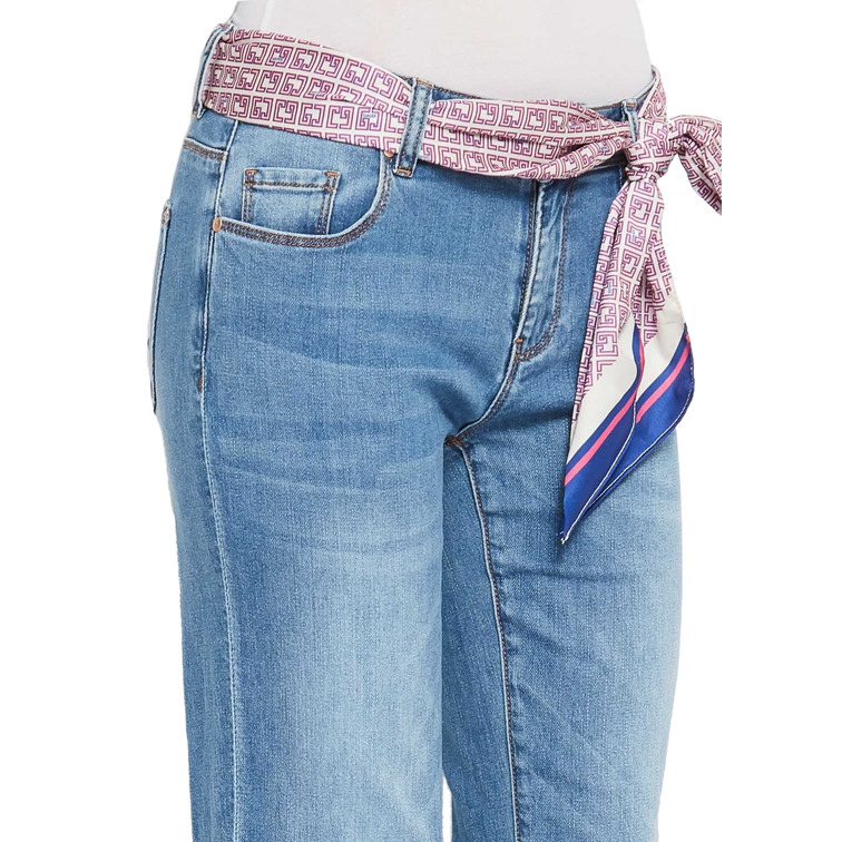 VAQUERO CROPPED RECTO CON PAÑUELO CINTURÓN MUJER GAUDI