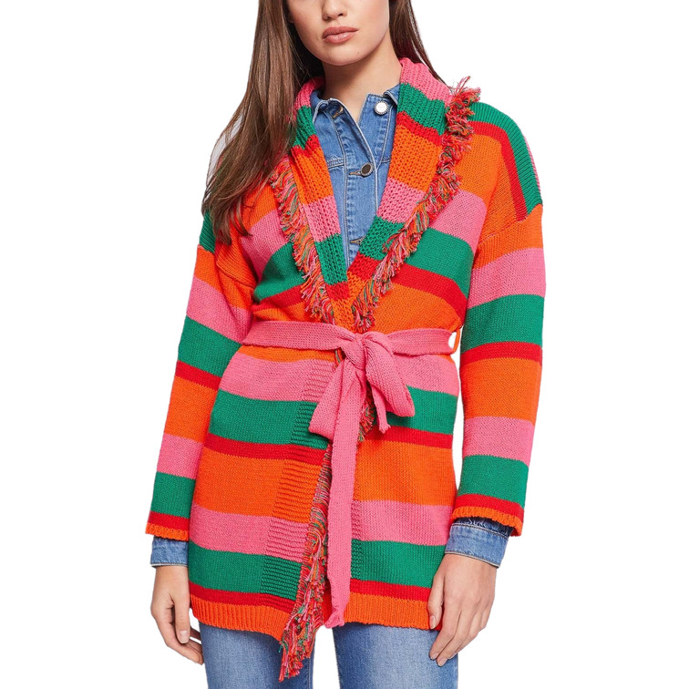CÁRDIGAN MULTICOLOR A RAYAS MUJER GAUDI