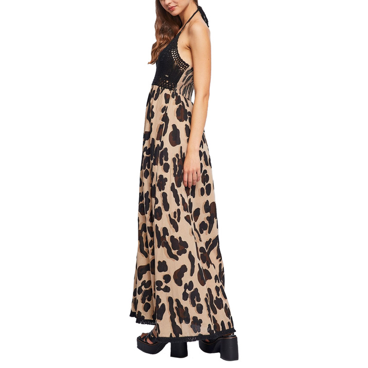 VESTIDO LARGO ANIMAL PRINT MUJER GAUDI
