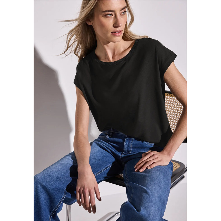 CAMISETA MUJER  STREET SHIRT W.DECO NECKLINE TAPE