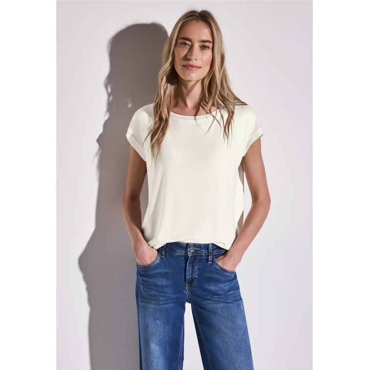 CAMISETA MUJER  STREET SHIRT W.DECO NECKLINE TAPE