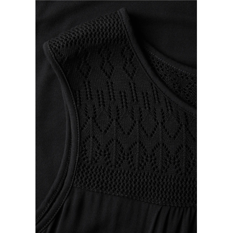 CAMISA MUJER  STREET MAT-MIX TOP W.AJOUR YOKE