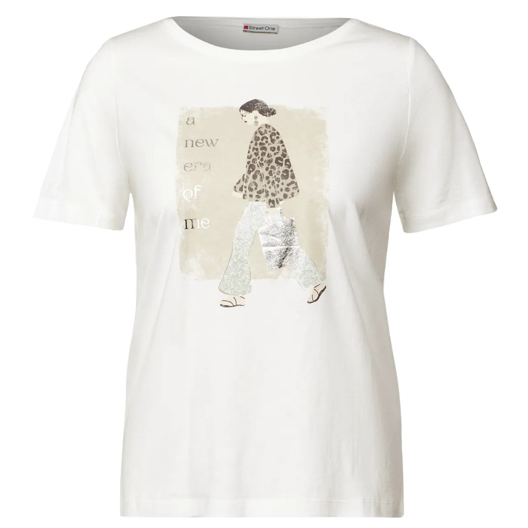 CAMISETA MUJER  STREET LADY PARTPRINT SHIRT
