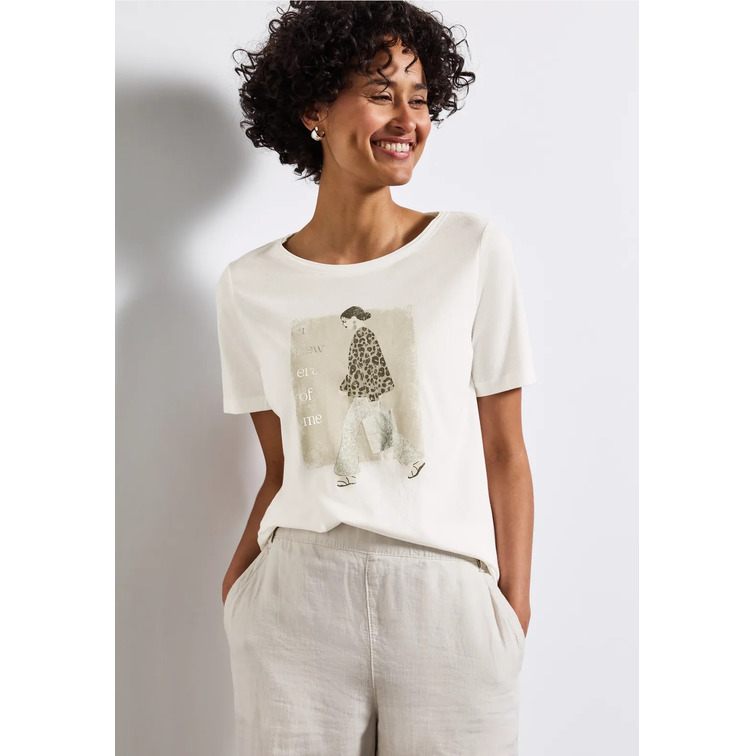 CAMISETA MUJER  STREET LADY PARTPRINT SHIRT