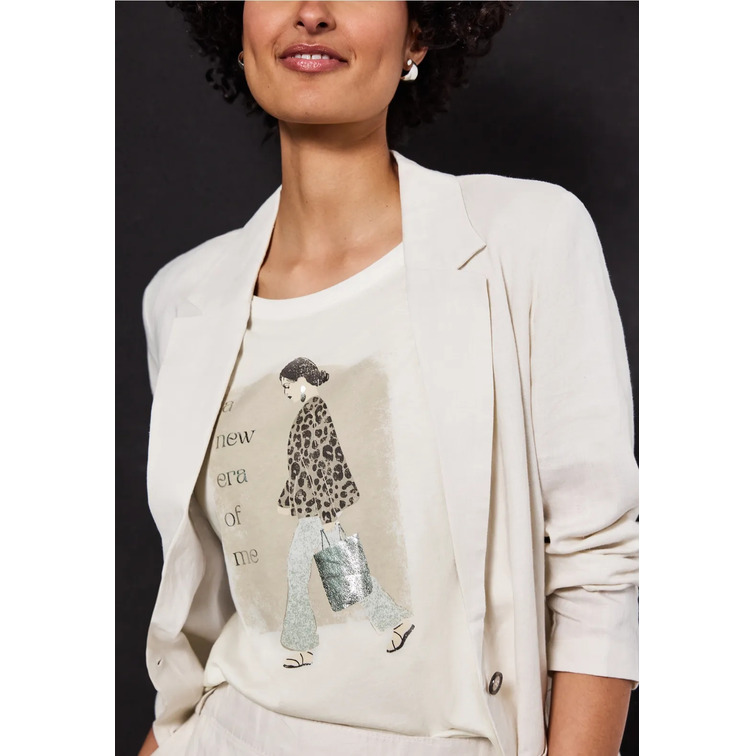 CAMISETA MUJER  STREET LADY PARTPRINT SHIRT