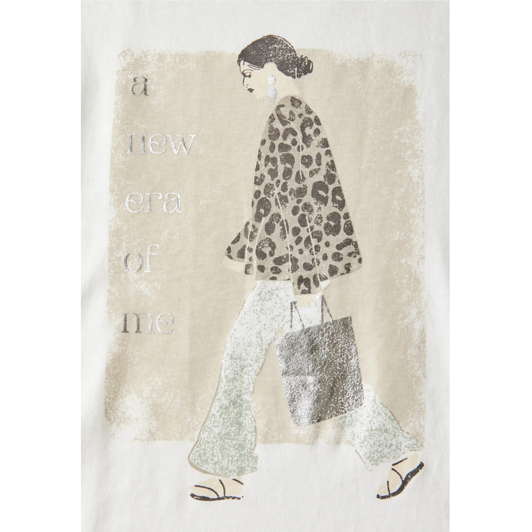 CAMISETA MUJER  STREET LADY PARTPRINT SHIRT