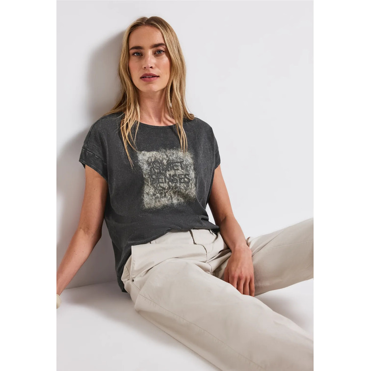 CAMISETA MUJER  STREET WASHED SHIRT W.STUD WORDING
