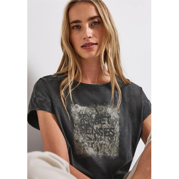CAMISETA MUJER  STREET WASHED SHIRT W.STUD WORDING