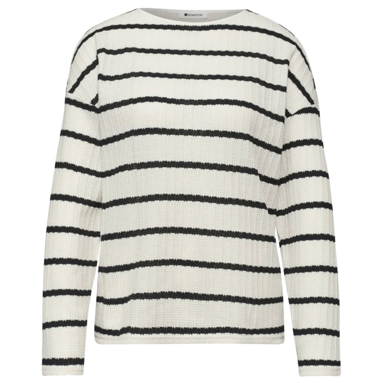 MUJER STRIPED KNIT LOOK SHIRT 27502